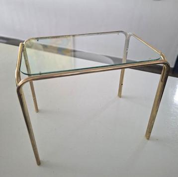 vintage messing bijzettafel retro jaren 70 Hollywood regency beschikbaar voor biedingen