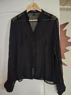 Transparante nieuwe zwarte blouse 40/42., Kleding | Dames, Blouses en Tunieken, H&M, Ophalen of Verzenden, Nieuw, Zwart