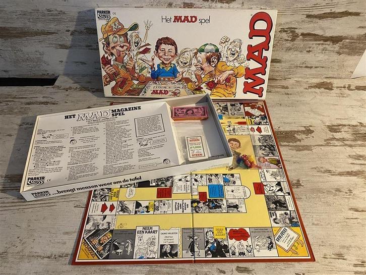 Het mad spel Parker [s107], Hobby en Vrije tijd, Gezelschapsspellen | Bordspellen, Zo goed als nieuw, Ophalen of Verzenden