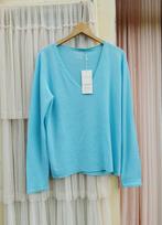 Majestic Filatures turqoise 100% cashmere trui M L XL, Kleding | Dames, Blauw, Maat 42/44 (L), Nieuw, Ophalen of Verzenden