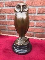 prachtbeeld, JONGE UIL, brons en marmer, Ophalen of Verzenden