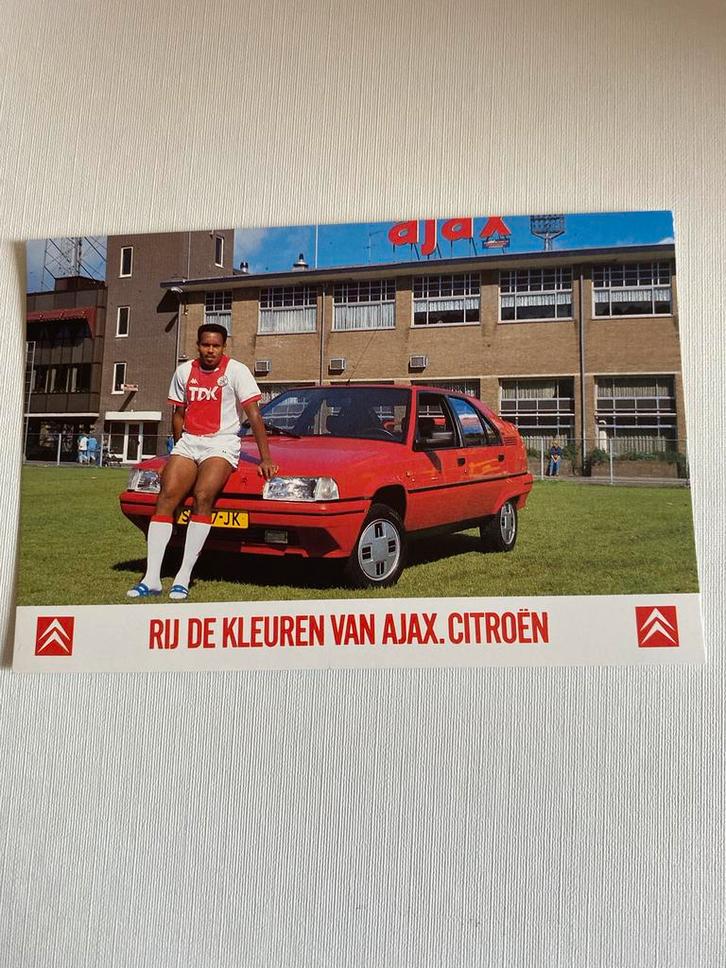 Ajax Spelerskaart hennie Meijer - Citroën BX, Verzamelen, Ansichtkaarten | Nederland, Ongelopen, Noord-Holland, 1980 tot heden