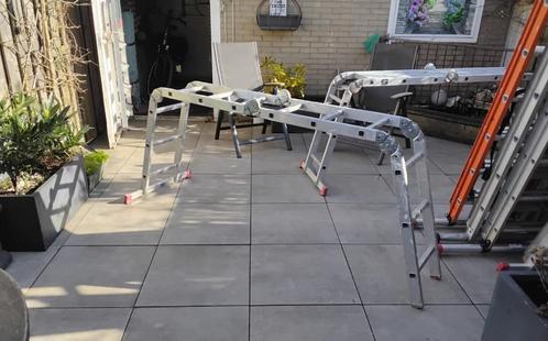 Te koop vouwladders en diversen ladders., Doe-het-zelf en Verbouw, Ladders en Trappen, Gebruikt, Ladder, 4 meter of meer, Opvouwbaar of Inschuifbaar