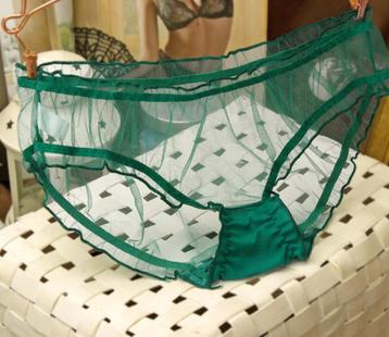 Groene doorzichtige dames slip / slipje kanten transparante beschikbaar voor biedingen
