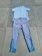 Setje lichtblauw broek 40 shirt L, Dieren en Toebehoren, Bovenkleding, Ophalen of Verzenden, Zo goed als nieuw