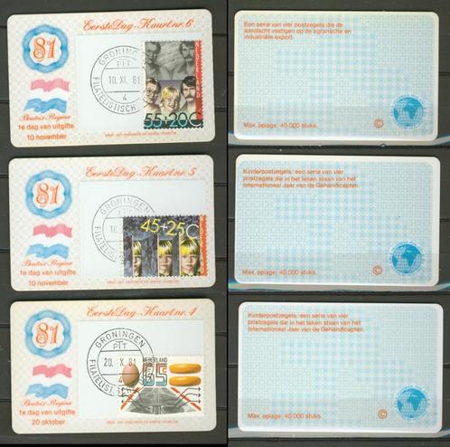 Eerstedag Kaart Nr.4-5-6-1981 Filatelistische Dienst EK-2 jd, Postzegels en Munten, Postzegels | Nederland, Na 1940, Ophalen of Verzenden