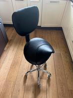 Ergonomische zadelkruk met rugleuning, Huis en Inrichting, Krukjes, Ophalen, Zo goed als nieuw