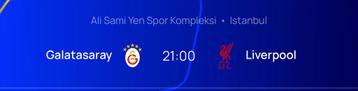 Tickets Galatasaray – Liverpool | Champions League beschikbaar voor biedingen