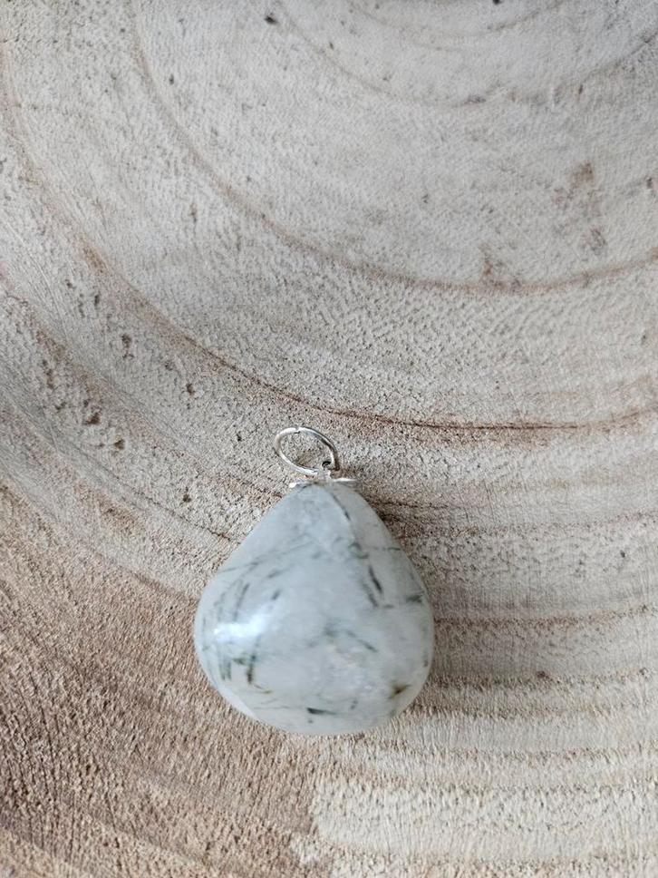 Groene Toermalijn Kwarts Hanger, Verzamelen, Mineralen en Fossielen, Ophalen of Verzenden