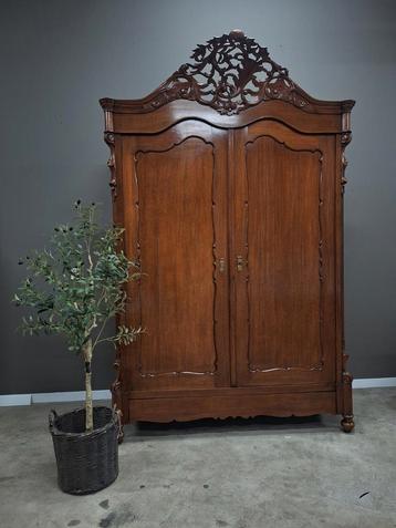 Biedermeier kuifkast linnenkast kledingkast DEMONTABEL beschikbaar voor biedingen
