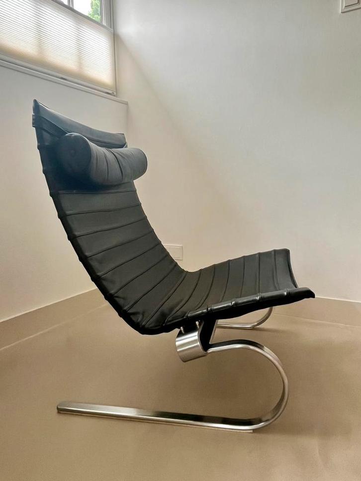 PK20 design fauteuil van Poul Kjærholm - zo goed als nieuw, Huis en Inrichting, Fauteuils, Zo goed als nieuw, Leer, Ophalen