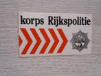 sticker Korps Rijkspolitie ( 2 ), Ophalen of Verzenden, Zo goed als nieuw, Bedrijf of Vereniging