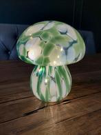 Paddestoelenlamp groen in nieuwstaat, Ophalen of Verzenden, Zo goed als nieuw, Glas, Minder dan 50 cm