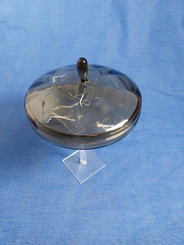 Glazen snuisterijen doos, bonbondoos Copier Leerdam Jaren 30, Huis en Inrichting, Woonaccessoires | Schalen en Manden, Gebruikt