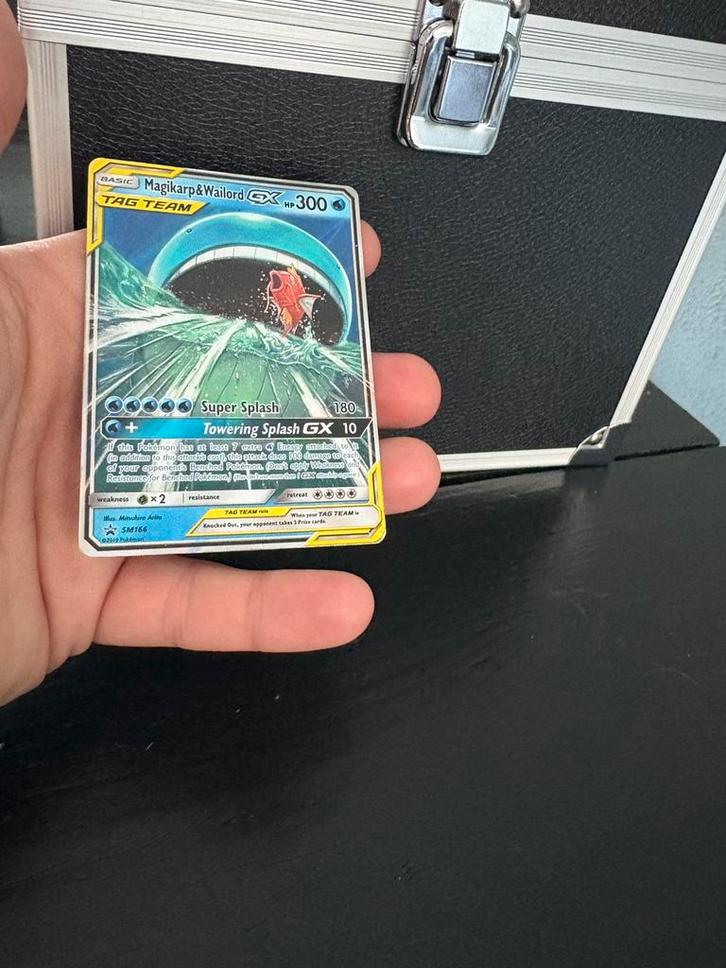 Magikarp en waillord, Hobby en Vrije tijd, Verzamelkaartspellen | Pokémon, Zo goed als nieuw, Meerdere kaarten, Foil, Ophalen of Verzenden
