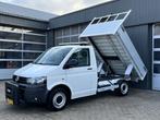 Volkswagen Transporter 2.0 TDI L1H1 Pick up Kipper open laad, Auto's, Bestelauto's, Voorwielaandrijving, Euro 5, Gebruikt, Zwart