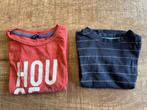 Maat 86 t-shirts 2x (rood klein gaatje), Ophalen of Verzenden, Gebruikt, Jongetje, Shirtje of Longsleeve