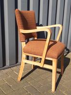 Vintage stoel, nieuw gestoffeerd met mooie patina, Ophalen, Bruin, Zo goed als nieuw, Eén