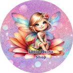 LF4069 ouwel elfje 20x4,7cm eetbare cupcake rondjes vers, Ophalen of Verzenden, Nieuw, Cupcakes, Versiering