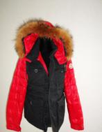 Moncler rood / zwart jas maat 4 / maat 38, Maat 38/40 (M), Verzenden, Moncler, Zo goed als nieuw
