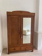 Antieke kast met spiegeldeur kledingskast hout, Antiek en Kunst, Antiek | Meubels | Kasten, Ophalen