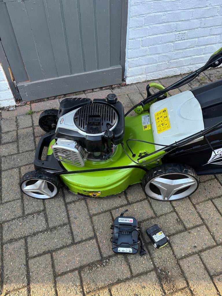 Accu grasmaaier - Nieuwe batterij, werkt perfect, Ophalen, Cirkelmaaier, Gebruikt, Elektrische starter