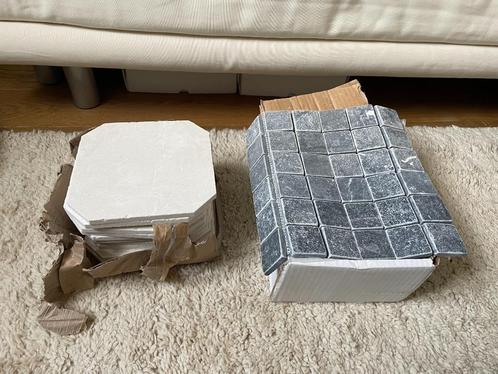 Botticino marmer vloertegels octagon, Doe-het-zelf en Verbouw, Tegels, Nieuw, Vloertegels, Marmer, 20 tot 40 cm, 20 tot 40 cm
