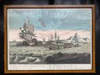Fraaie ingekleurde prent over de walvisvaart, Antiek en Kunst, Ophalen of Verzenden