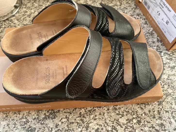 ***SOLIDUS*** sandalen dames zwart maat 41 ZGAN, Kleding | Dames, Schoenen, Zo goed als nieuw, Sandalen of Muiltjes, Zwart, Ophalen of Verzenden