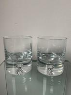 Crate & Barrel 2 vintage whisky glazen tumblers, Ophalen of Verzenden