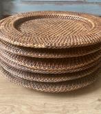 6 rotan onderborden bord, Huis en Inrichting, Woonaccessoires | Onderzetters, Ophalen of Verzenden, Zo goed als nieuw, Bord