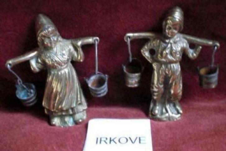 MELKTIJD VROEGER * BOEREN PAAR * Van Koper *, Antiek en Kunst, Antiek | Koper en Brons, Koper, Verzenden