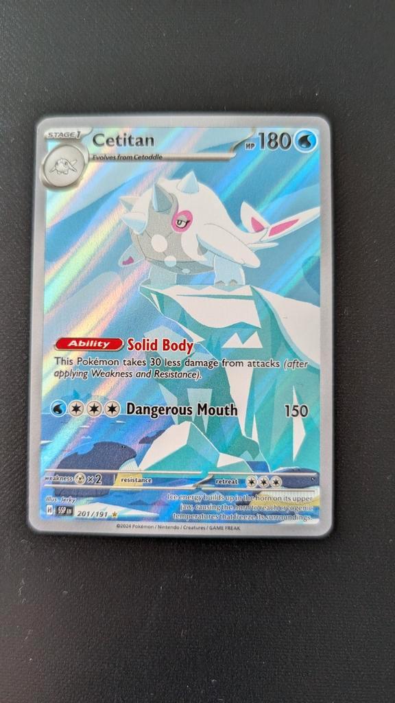 Cetitan Illustration Rare - Surging Sparks 201/191, Hobby en Vrije tijd, Verzamelkaartspellen | Pokémon, Zo goed als nieuw, Losse kaart