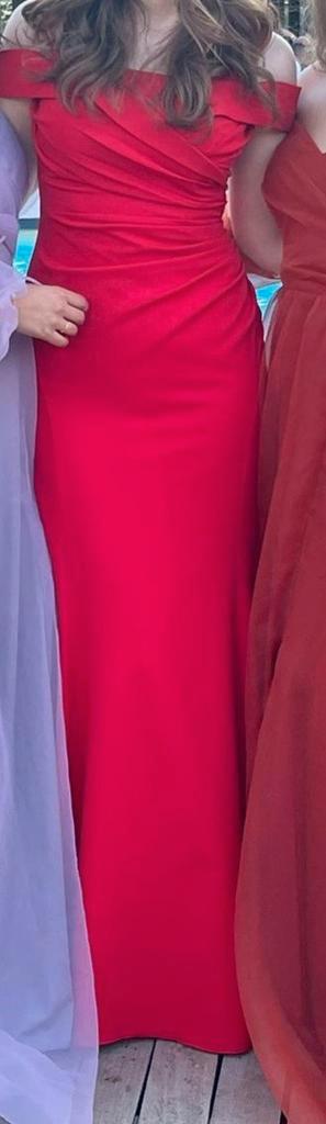 Elegante gelegenheidsjurk maat 38/40, Kleding | Dames, Gelegenheidskleding, Zo goed als nieuw, Maat 38/40 (M), Rood, Ophalen of Verzenden