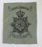 Embleem Korps Mariniers op visgraat-stof, Verzamelen, Verzenden, Marine, Nederland, Embleem of Badge
