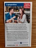 FLETCHERHOTEL 3 GANGENDINER 17,50 PER PERS (EMAILBON), Kortingsbon, Overige typen, Twee personen