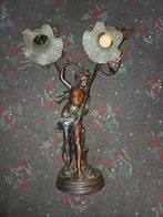 Antieke Art Nouveau Lamp met Engel, Antiek en Kunst, Antiek | Lampen, Ophalen of Verzenden