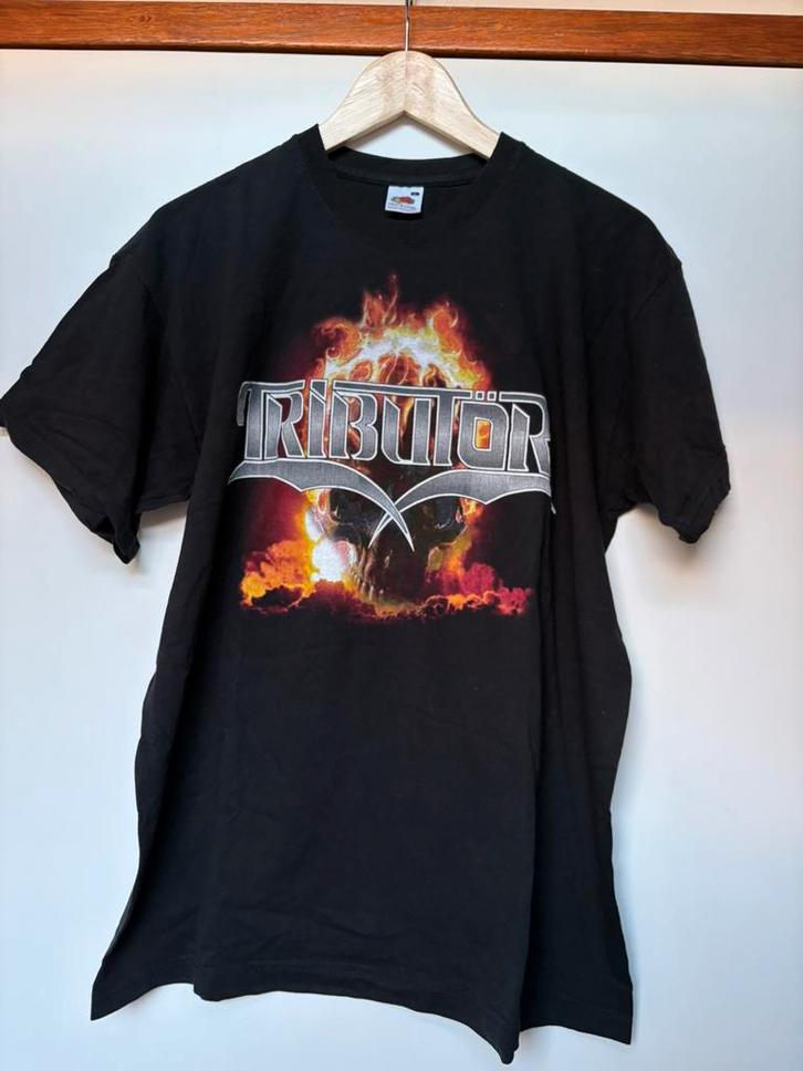 Tributor tribute cover band t-shirt Motorhead ACDC kiss Dio, Kleding | Heren, T-shirts, Zo goed als nieuw, Maat 52/54 (L), Zwart