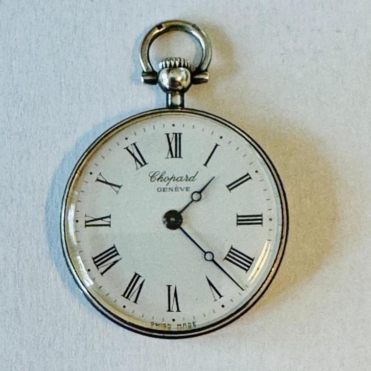 Chopard 'Lepine' zilveren zakhorloge 28mm, Antiek en Kunst, Curiosa en Brocante, Ophalen of Verzenden