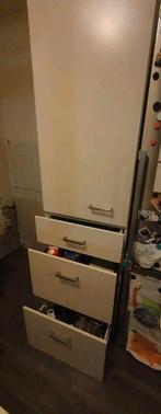 Hoge kast van Ikea met lades 220 hoog (exclusief koelkast), 25 tot 50 cm, Gebruikt, Ophalen