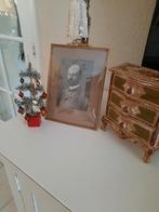 Frans Antiek lijst met bolglas 45€, Antiek en Kunst, Curiosa en Brocante, Verzenden