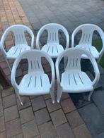 5x stapelbare tuinstoel, Tuin en Terras, Tuinstoelen, Ophalen, Gebruikt, Kunststof