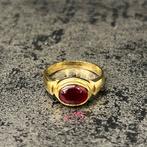 14 karaat gouden ring rood robijn steen nieuw