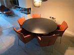 De Container tafel zwart Ø140 HPL, Huis en Inrichting, Tafels | Eettafels, Ophalen, 100 tot 150 cm, Rond, Zo goed als nieuw