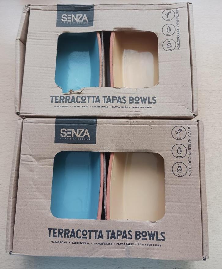 SENZA Tapas bakjes schaaltjes 4 stuks, Huis en Inrichting, Keuken | Servies, Nieuw, Schaal of Schalen, Overige stijlen, Aardewerk