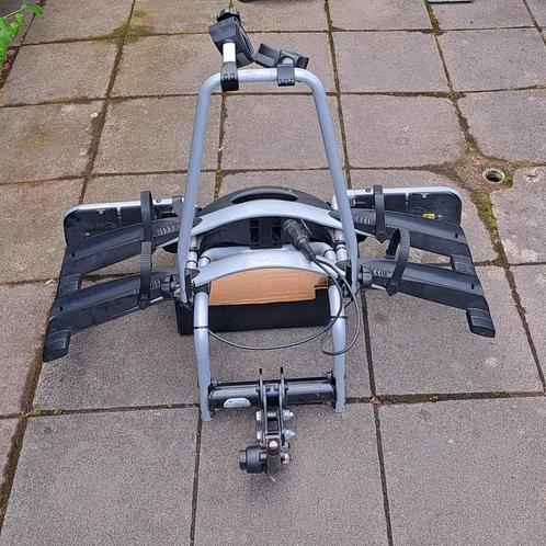 Fietsendrager (Thule) met kliksysteem, Auto diversen, Fietsendragers, Gebruikt, Trekhaakdrager, 2 fietsen, Ophalen