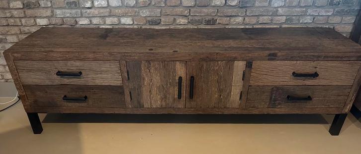 Tv meubel verona dressoir landelijk japandi, Huis en Inrichting, Kasten | Dressoirs, Nieuw, 150 tot 200 cm, 25 tot 50 cm, Met lade(s)