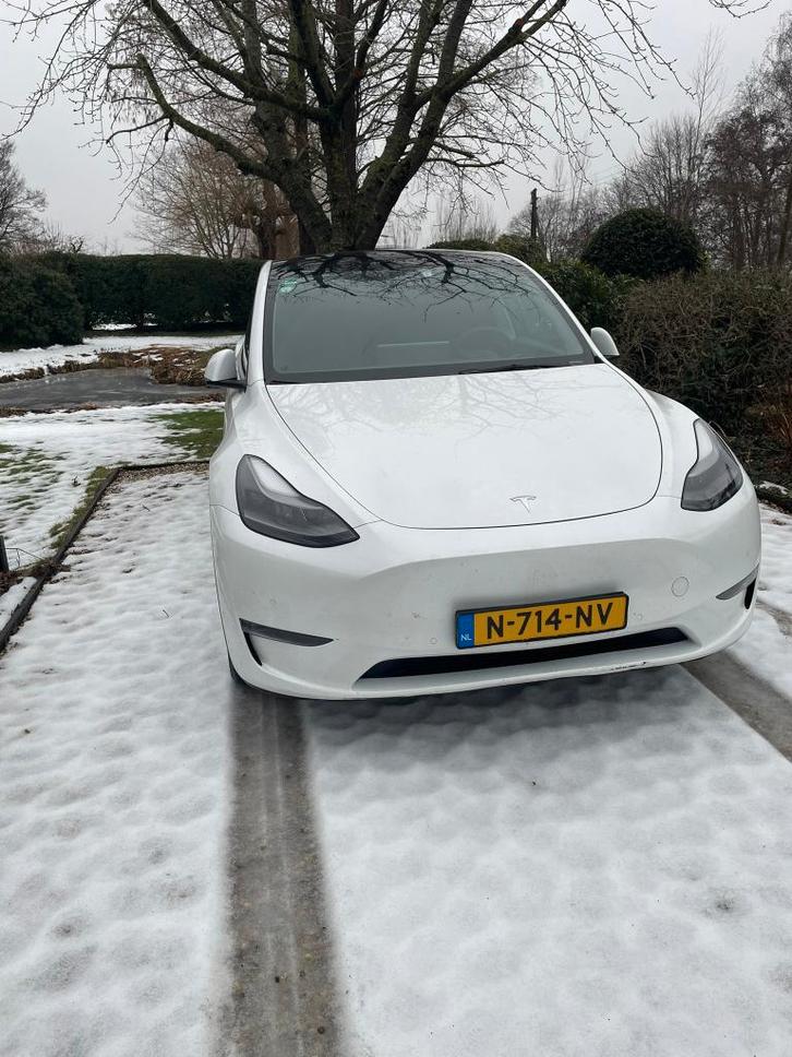 Tesla Model Y 2021 Wit, Auto's, Tesla, Particulier, Model Y, Achteruitrijcamera, Adaptive Cruise Control, Airbags, Airconditioning