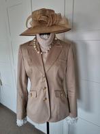 Blazer beige Maat 38 met gouden knopen, Maat 38/40 (M), Verzenden, Beige, Jasje