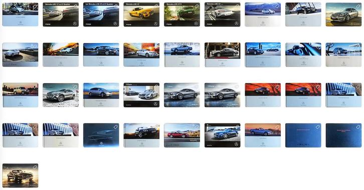 Partij: 37 Mercedes folders, Boeken, Auto's | Folders en Tijdschriften, Zo goed als nieuw, Mercedes, Ophalen